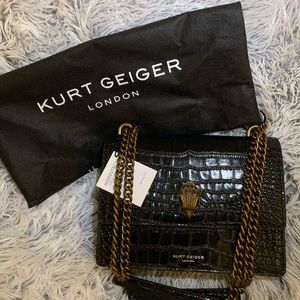 Shoreditch Crocodile Embossed Leather Crossbody Bag